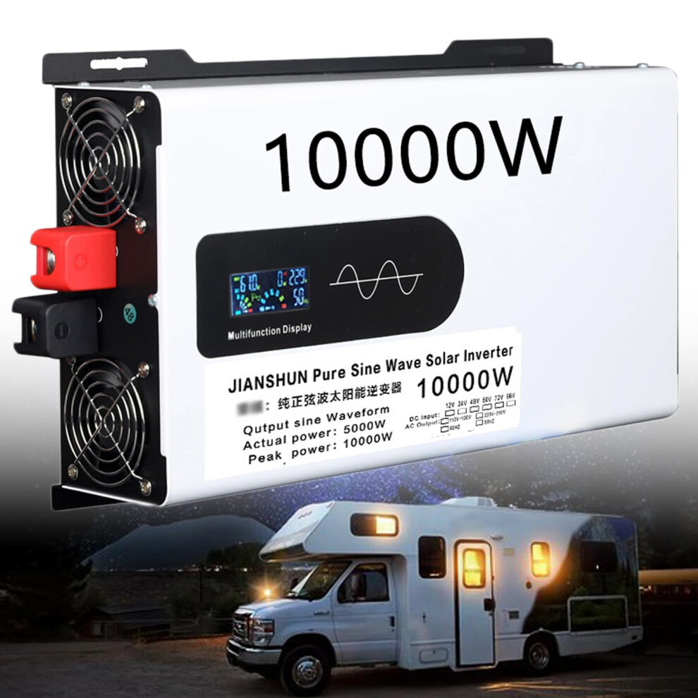 10000W Pure Sine Wave Power Inverter 24V To 220V Dc To Ac Converter For Rv Home Off Grid Solar System 9073542086512