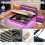(180cm*200cm) Double Upholstered Ottoman Bed  Frame  with LED USB Storage, No Box Spring Needed(No Mattress) 5