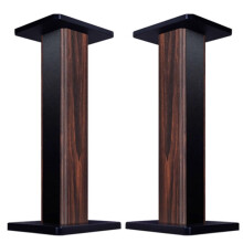 Adjustable Studio Monitor and Speaker Stands Pair, Fillable for Vibration Absorption, Brown 23x30x15cm