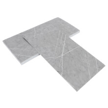 12Pcs Waterproof Grey PVC Marble Peel and Stick Tile for Home Walls