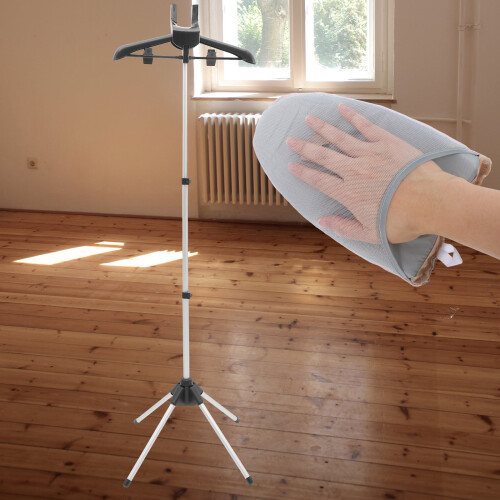 1Set Practicaler Kleiderbügel Aluminium Faltbar Mit Bügelhandschuh 2