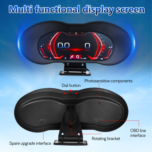 Head-Up Display Auto Digitales Armaturenbrett Schwarz GPS 2