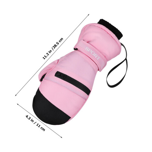 1Paar Rosa Winterhandschuhe Herren Warm Gefüttert 1