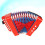 Percussion Button Accordion Musical Instrument Educational Toy Red 5