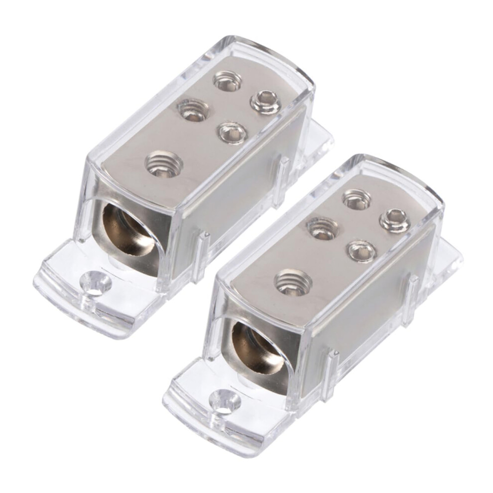 2 Pcs Brass Car Audio Power Distribution Block For Amplifier, Corrosionresistant, Easy Install For Cars And Boats 9771547938941