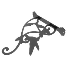 Hanging Basket Bracket Wall Mounted Metal Plant Hanger with Retro Decorative Style for Flower Pots and Lanterns