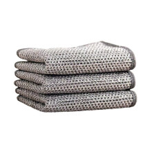 Metal Dish Scrubber 20x20cm Stainless Steel Dishcloth for Scratch Cleaning and RustResistant Kitchen Use