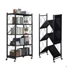 Zwarte boekenkast 37 x 72 x 163 cm - Opbergkast - voor Woonkamer, Kantoor, Eetkamer - Modern