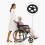 2pcs Solid Rubber Wheelchair Front Wheels, WearResistant Heavy Duty Replacement Caster Set, Black 4