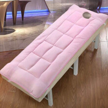 Soft Cotton Mattress Topper Rose Color, Breathable Foldable Futon Pad 70x180cm NonSlip Spa Bed Cover