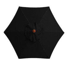 (2m 6bones, black) 3m Round Garden Parasol Umbrella Outdoor Patio Sun Shade Canopy 3m 6/8x Arm
