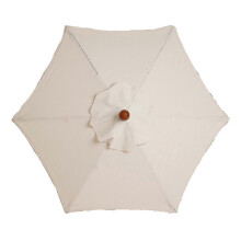 (2m 6bones, white) 3m Round Garden Parasol Umbrella Outdoor Patio Sun Shade Canopy 3m 6/8x Arm