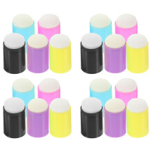 25pcs Finger Sponge Daubers for Kids Crafts, Reusable Painting Tools for Card Making and Stamping
