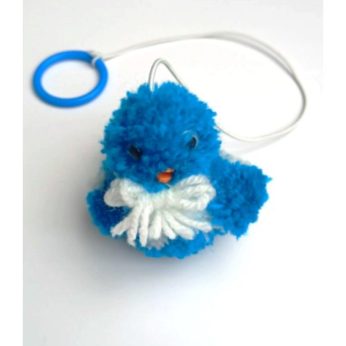 Catnip Budgie pom pom bungee toy