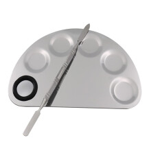 Rustproof Stainless Steel Watercolor Paint Palette Tray Semicircular Mixing Design for Artists