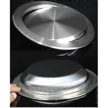 (25CM Brush) Stainless Steel- Flush Recessed Balance, Swing Flap Lid Cover, Trash Bin