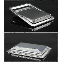 (Square Brush) Stainless Steel- Flush Recessed Balance, Swing Flap Lid Cover, Trash Bin