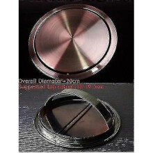 (20CM Red Bronze) Stainless Steel- Flush Recessed Balance, Swing Flap Lid Cover, Trash Bin