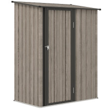 5ft x 3ft Metal Garden Storage Shed, with Sloped Roof, Lockable Door for Tools