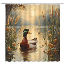 Yellow Protective Fabric Cover 70x75 Inches Waterproof Rustic Hunting Design with Hooks for Home and Outdoor Use