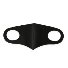 Black Reusable Face Mask for Adults, Washable 3 Layer Breathable Unisex Face Cover with Comfortable Fit