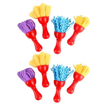 8pcs Natural Painting Sponges and Watercolor Sponge Brushes Set for Kids and Beginners