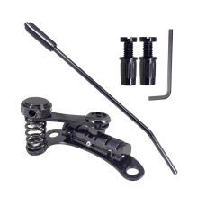 Black Electric Guitar Bridge Tremolo Stop Tailpiece Replacement, Durable and Standard Fit