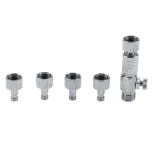Airbrush Quick Connect Fitting Set 1/8 Adapter Kit with 4 Connectors, 360 Hose Rotation, Leak‑Resistant Seal