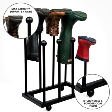 4 Pair Wellington Boot Shoe Rack Stand Storage Wellie Welly Holder Organizer