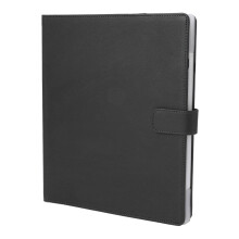 Sheet Music Folder A4 with 3Ring Binder for Choir and Band, Black PU Leather Music Binder with Page Holders