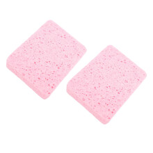 2PCS Rectangle Artist Watercolor Sponge Set with Storage Box, Soft Durable Foam for Painting and Cleaning (Roseate)