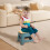 Blue Folding Step Stool for Kitchen and Bathroom, Waterproof Portable Shower Chair with Handle 3