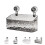 Shower Caddy Suction Cup Bathroom Shelf, NoDrilling Wall Mounted Organizer, Glacier Pattern Grey 2 Pack 1