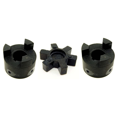 L100 Jaw Coupler Set 1/2 Inch Flexible Shaft Coupling with Interchangeable Rubber Insert for Reliable Alignment