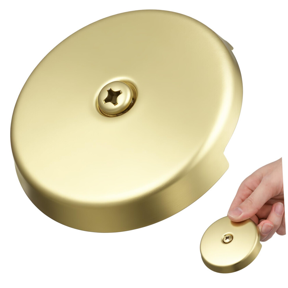 Bathtub Overflow Cover Stainless Steel Rustresistant Waterproof Tub Stopper Easy Install For Standard Tubs 9073542088431