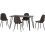 Seconique Marlow & Athens Dining Set X4 Chairs  Brown Pu 1