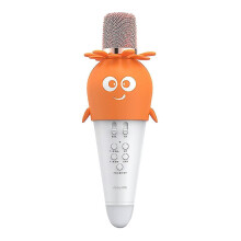 (Orange) K5 Wireless Microphone High Fidelity Professional Cute Cartoon Carrot Smart Children Singing Condenser Microphone For Singing