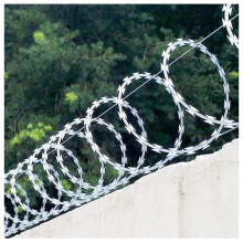 Razor Wire Fence 15m Galvanized Steel AntiTheft Barrier Silver Barbed Wire Coil Easy Install