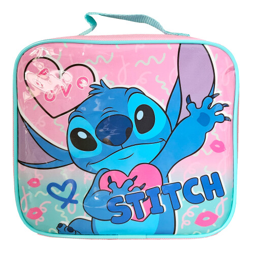 Disney Stitch 3 Piece Lunch Bag, Sandwich Box Bottle Set 1