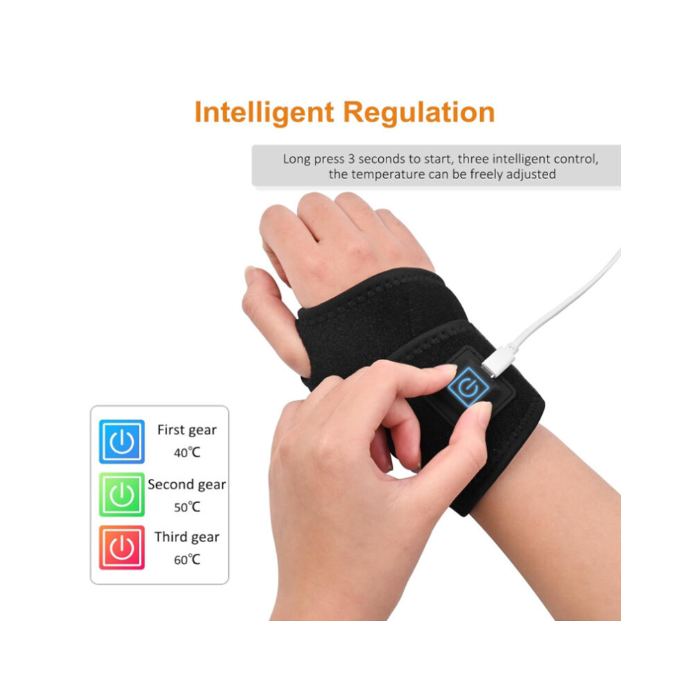 Wrist Heated Brace Wrist Warmer Electric Heated Wrap Wrist Heating Pads for Carpal Tunnel Syndrome A-G