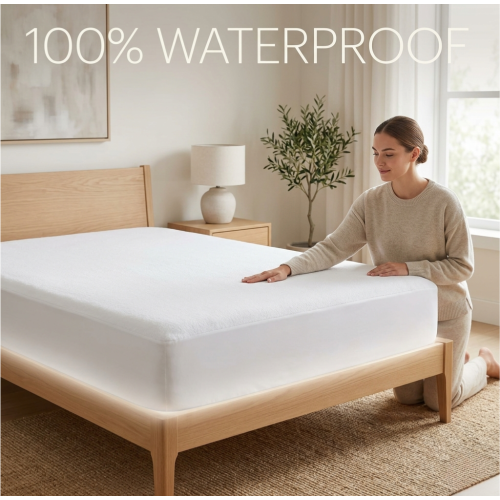 Imperial Rooms (King Mattress Protector) Waterproof Terry Towel Mattress Protector UK 1