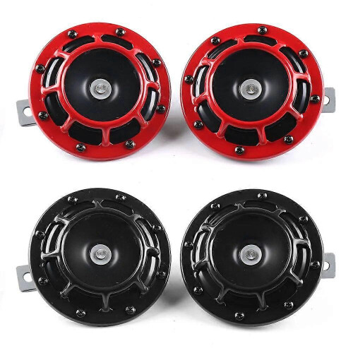 Κόκκινο/Μαύρο Hella Super Loud Ηλεκτρικό Κόρνα Blast Tone Air Kit 12V 115DB Για Μοτοσικλέτα Αυ 1