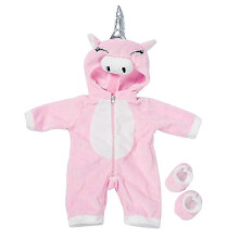 (Unicorn) Cute Doll Stitch Flamingo Unicorn Giraffe Dinosaur Outfits Overalls For New Born Baby Dolls Girls Birthday