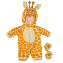 (Giraffe) Cute Doll Stitch Flamingo Unicorn Giraffe Dinosaur Outfits Overalls For New Born Baby Dolls Girls Birthday