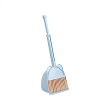 Mini Broom and Dustpan Set 2PCS Compact Cleaning Brush for Desk and Car with Durable Bristles Blue