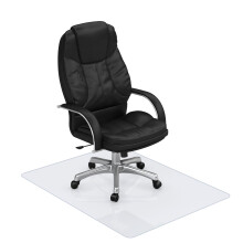 Clear Office Chair Mat 47x35 PVC Floor Protector for Hardwood Floors, Anti Slip Smooth Rolling
