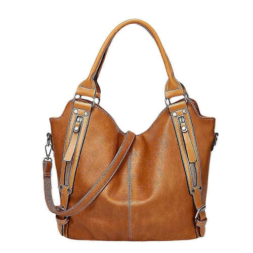 (Brown) Women Vintage Leather Shoulder Bag