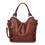 (Dark Brown) Women Vintage Leather Shoulder Bag 1