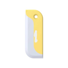 Silicone Squeegee Set for Streak Cleaning, Soft Blade Glass Wiper for Bathroom and Car Mirror (Yellow)