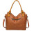(Brown) Women Vintage Leather Shoulder Bag 3